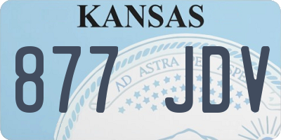 KS license plate 877JDV