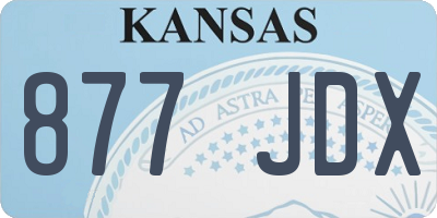 KS license plate 877JDX