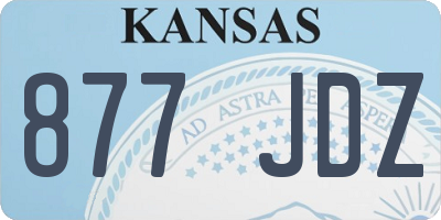 KS license plate 877JDZ