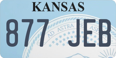 KS license plate 877JEB