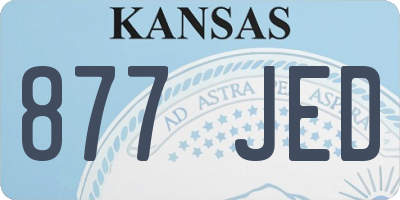 KS license plate 877JED