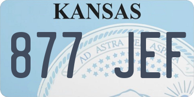 KS license plate 877JEF