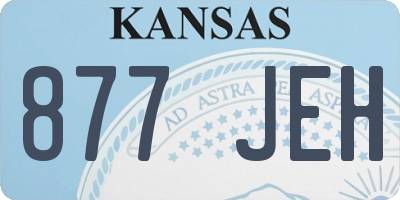 KS license plate 877JEH