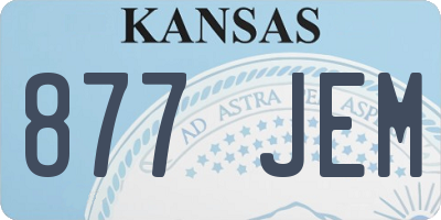KS license plate 877JEM