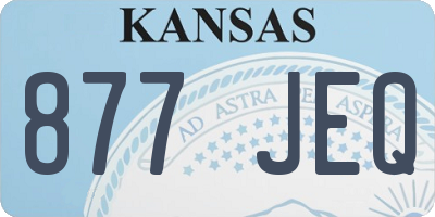 KS license plate 877JEQ