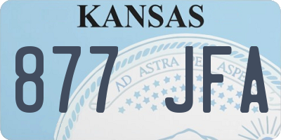 KS license plate 877JFA