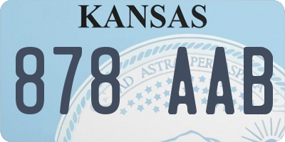 KS license plate 878AAB