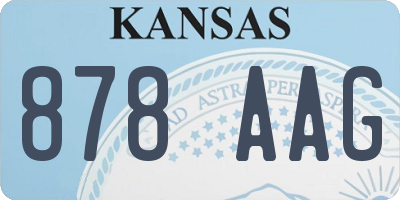 KS license plate 878AAG