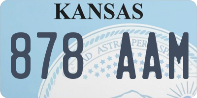 KS license plate 878AAM