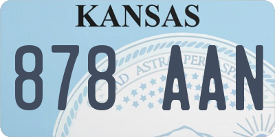 KS license plate 878AAN