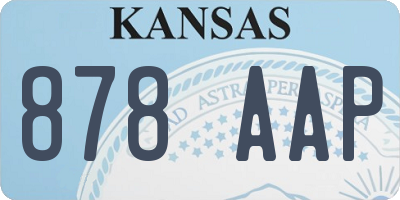 KS license plate 878AAP