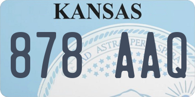 KS license plate 878AAQ