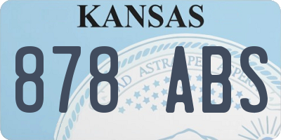 KS license plate 878ABS
