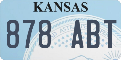 KS license plate 878ABT