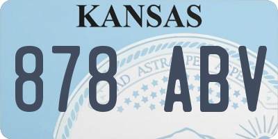 KS license plate 878ABV