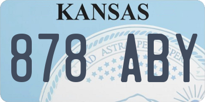KS license plate 878ABY