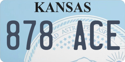 KS license plate 878ACE