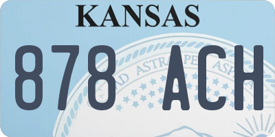 KS license plate 878ACH