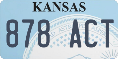 KS license plate 878ACT