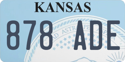 KS license plate 878ADE