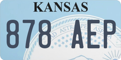 KS license plate 878AEP