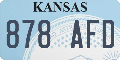 KS license plate 878AFD