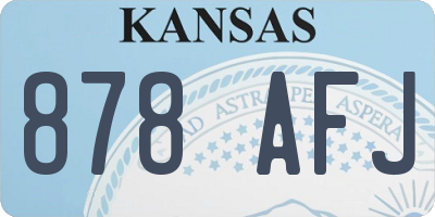 KS license plate 878AFJ