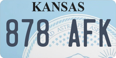 KS license plate 878AFK