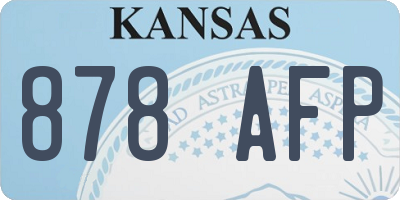 KS license plate 878AFP