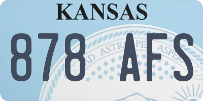 KS license plate 878AFS