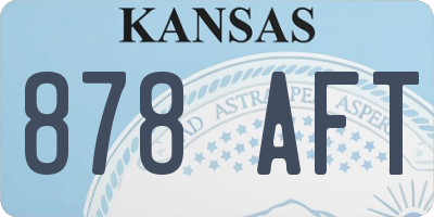 KS license plate 878AFT