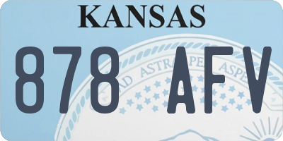 KS license plate 878AFV
