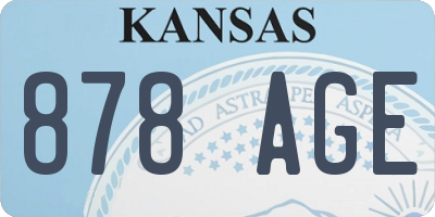 KS license plate 878AGE