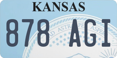 KS license plate 878AGI