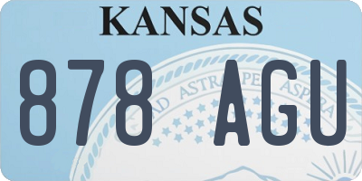 KS license plate 878AGU