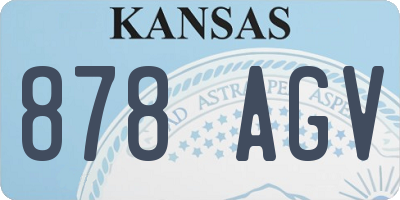 KS license plate 878AGV