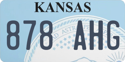 KS license plate 878AHG