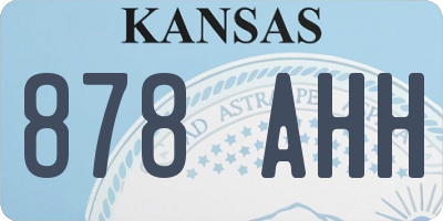 KS license plate 878AHH