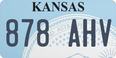 KS license plate 878AHV