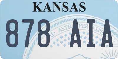 KS license plate 878AIA