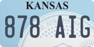 KS license plate 878AIG