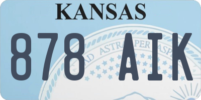 KS license plate 878AIK