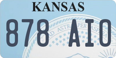 KS license plate 878AIO
