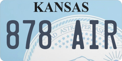 KS license plate 878AIR