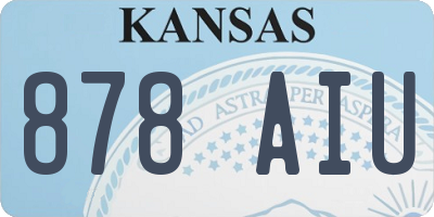 KS license plate 878AIU