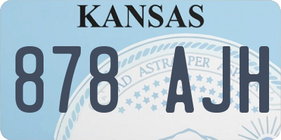 KS license plate 878AJH