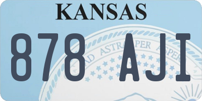 KS license plate 878AJI