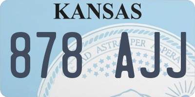 KS license plate 878AJJ