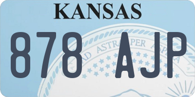 KS license plate 878AJP