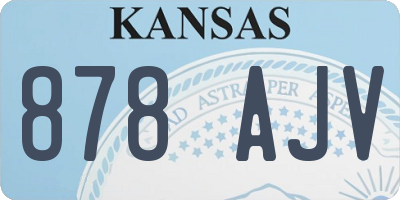 KS license plate 878AJV